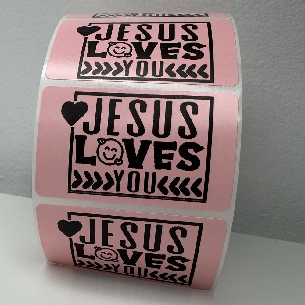 Jesus loves you sticker for small business sticker 2" thankyou Stickers labels - Picture 2 of 10